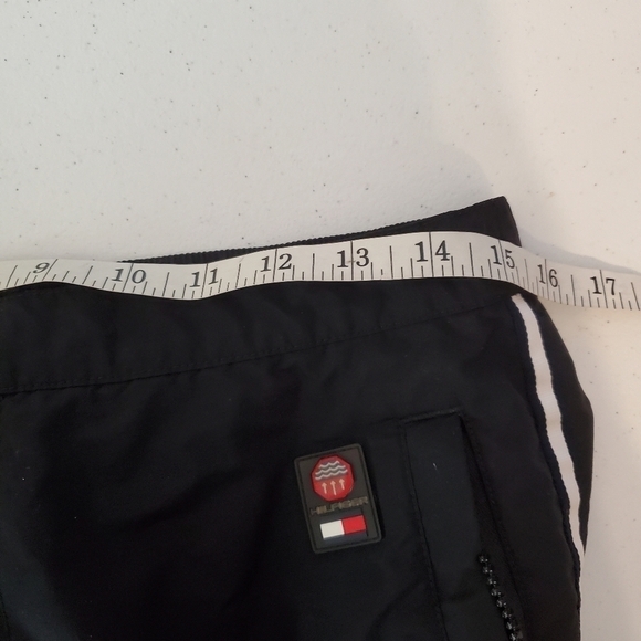 VINTAGE‎ Ski Pants Womens Medium Tommy Hilfiger Black Quilted Zip Ankles Y2K - Picture 13 of 14